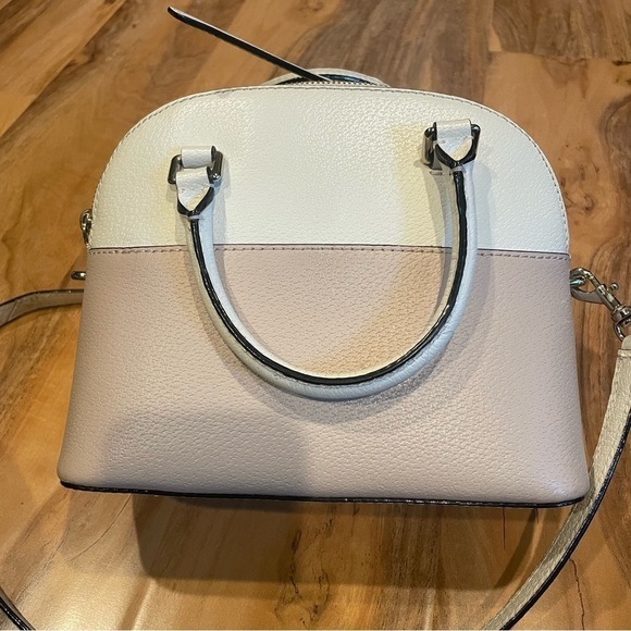 Kate Spade Carli Grove Street Warm Beige/Cement Leather Satchel - Picture 3 of 11